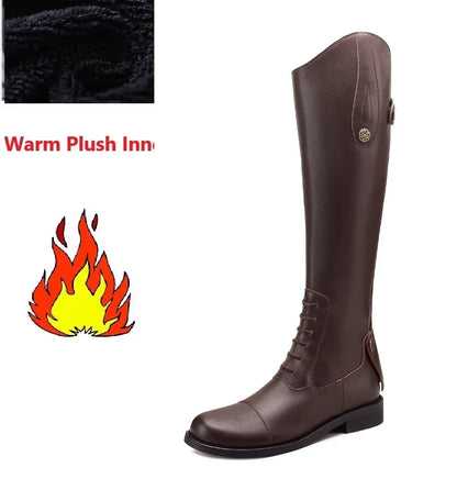 Bottes d'équitation 2025 en cuir, bottes longues, équipement d'équitation, chaussures ultra-résistantes et antidérapantes