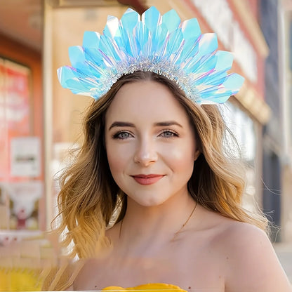 Bandeau de film lumineux créatif accessoires de décoration d'ambiance de fête d'Halloween de Noël bandeau bandeau à paillettes coloré créatif