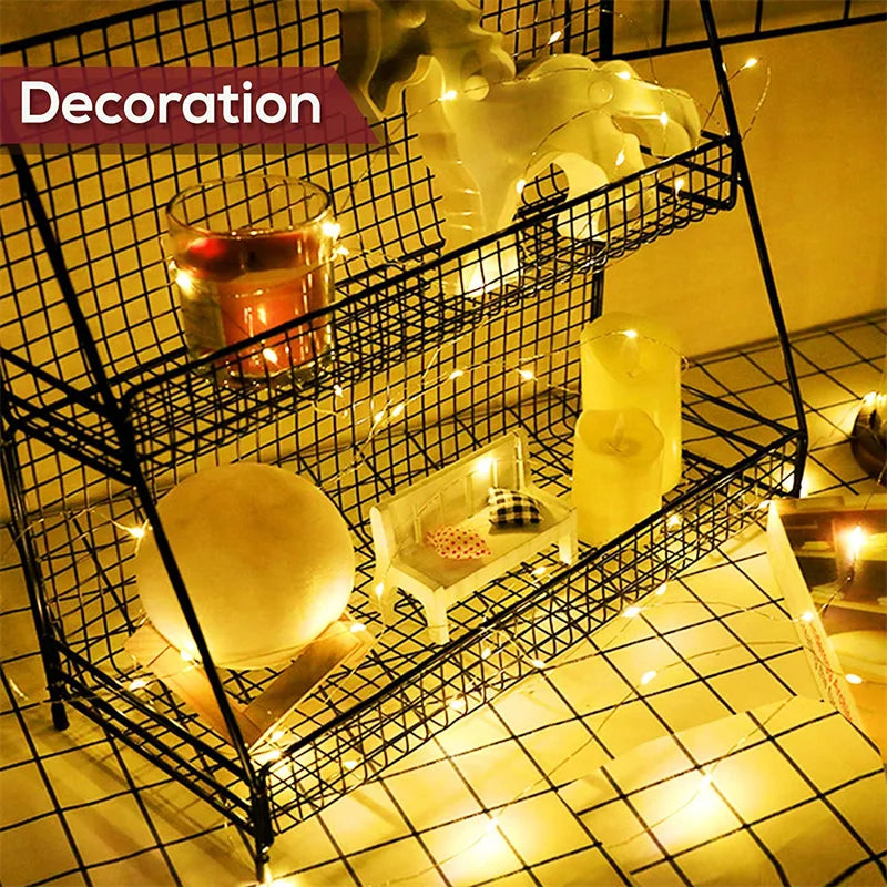 Guirxiété lumineuse LED dégradée USB, fil de cuivre, 20m, 200LED, guirxiété de lampe extérieure de vacances, arbre de Noël, décoration de fête de mariage