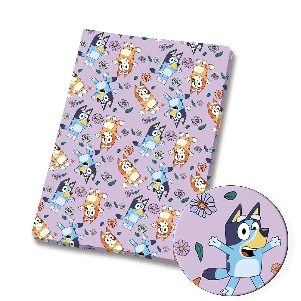 Bluey Fabric 140x50CM Cartoon Cotton Fabric Patchwork Tissue Kid Home Textile Sewing Doll Dress Curtain Polyester Cotton Fabrics