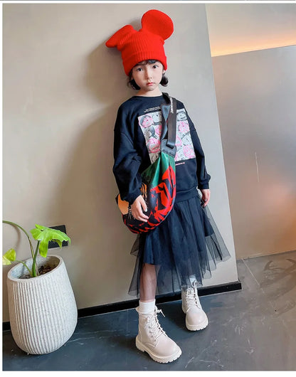 Kids Leather Chelsea Boots Waterproof Non-slip Autumn Winter Plush Warm Snow Boots Children Casual Sneakers Fashion Shoes Girls