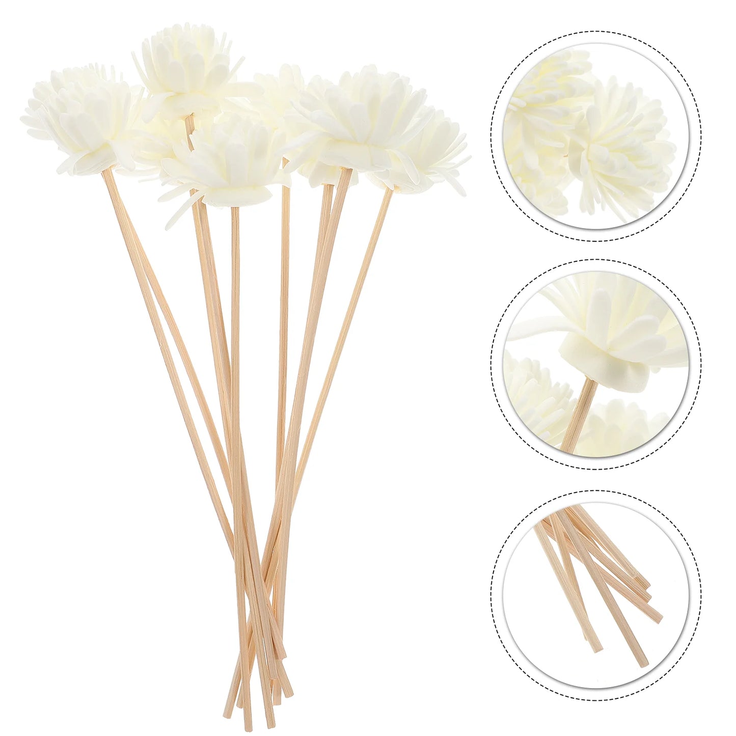10pcs Aroma Diffuser Rattan Sticks Chrysanthemum Essential Oil Home Decor Diffuser Sticks Eco Friendly Scent Booster