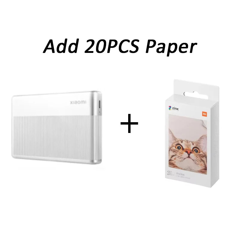 Xiaomi Portable Photo Printer 1S Bluetooth Thermal Print ZINK Inkless Technology Xiaomi App Wireless Portable Photo Printing
