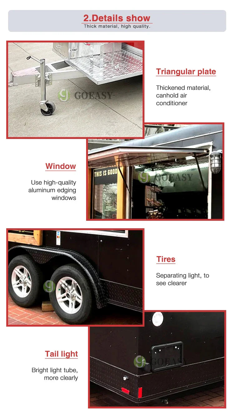 Modern Mobile Food Truck Pink Concession Trailer Ice Cream Cart Stainless Kitchen Hot Dog Pizza Van Juice Snack Bar