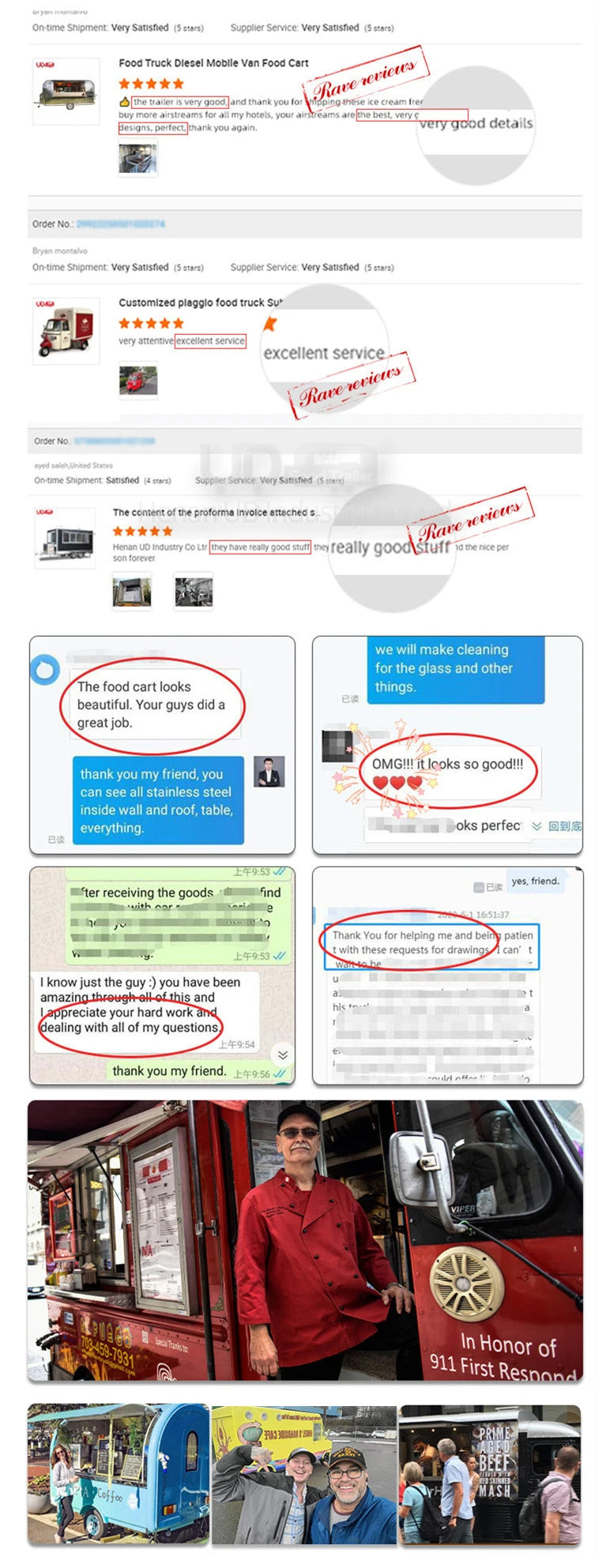 Urdream New Arrival Wholesale Price Food Trucks USA Australia Standard Concession Food Trailer Taco Hamburger Fast Food Truck