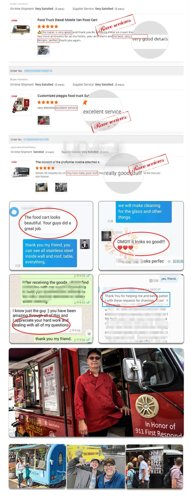 Urdream New Arrival Wholesale Price Food Trucks USA Australia Standard Concession Food Trailer Taco Hamburger Fast Food Truck