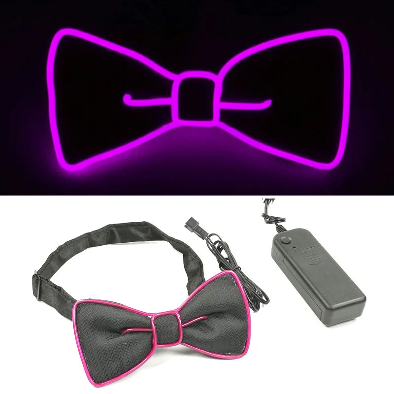 Newest LED Luminous Bow Tie For Man Christmas Wedding Light Bow Tie Festival Party Supplies Fluorescent Party Props