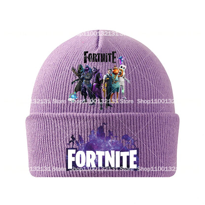 Fortnites Knitted Hats Cartoon Game Fortress Night Children Headgear Autumn Winter Woolen Caps Anime Hat Kids Birthday Gift New