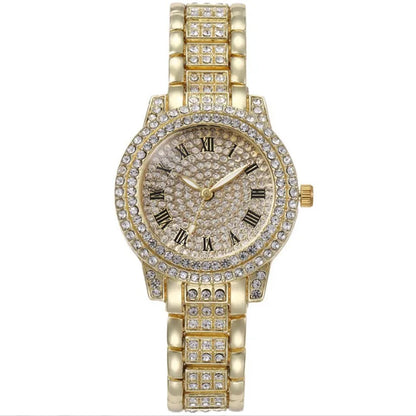 Montre-bracelet à quartz décontractée pour femmes, ensemble de 6 pièces, cadran romain, design de marque de luxe, montre pour femmes