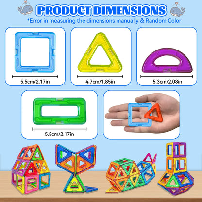 Blocs de construction magnétiques de taille moyenne, jeu de construction magnétique à monter soi-même, jeu de construction pour enfants, cadeau pour enfants, jouet cadeau d'anniversaire ou d'Halloween