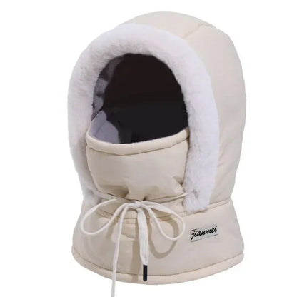 Cagoule thermique pour temps froid, écharpe d'hiver, capuche coupe-vent, chapeau en peluche, chauffe-cou, masque facial de Ski pour les activités de plein air