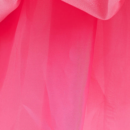 Peach Princess Costume with LED Color Light Toddler Birthday Game Role Play Dress Girl Halloween Festival Gown Pink Lace 2-9 Y C