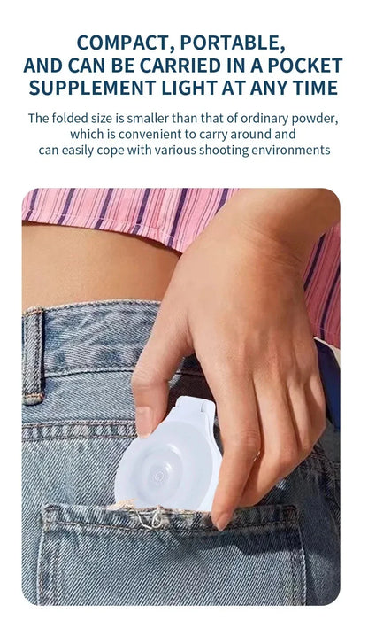 Lampe LED magnétique de poche pour Selfie, pour IPhone, IPad, téléphone portable, ordinateur portable, remplissage Flash, vidéo, Photo, lampe de photographie