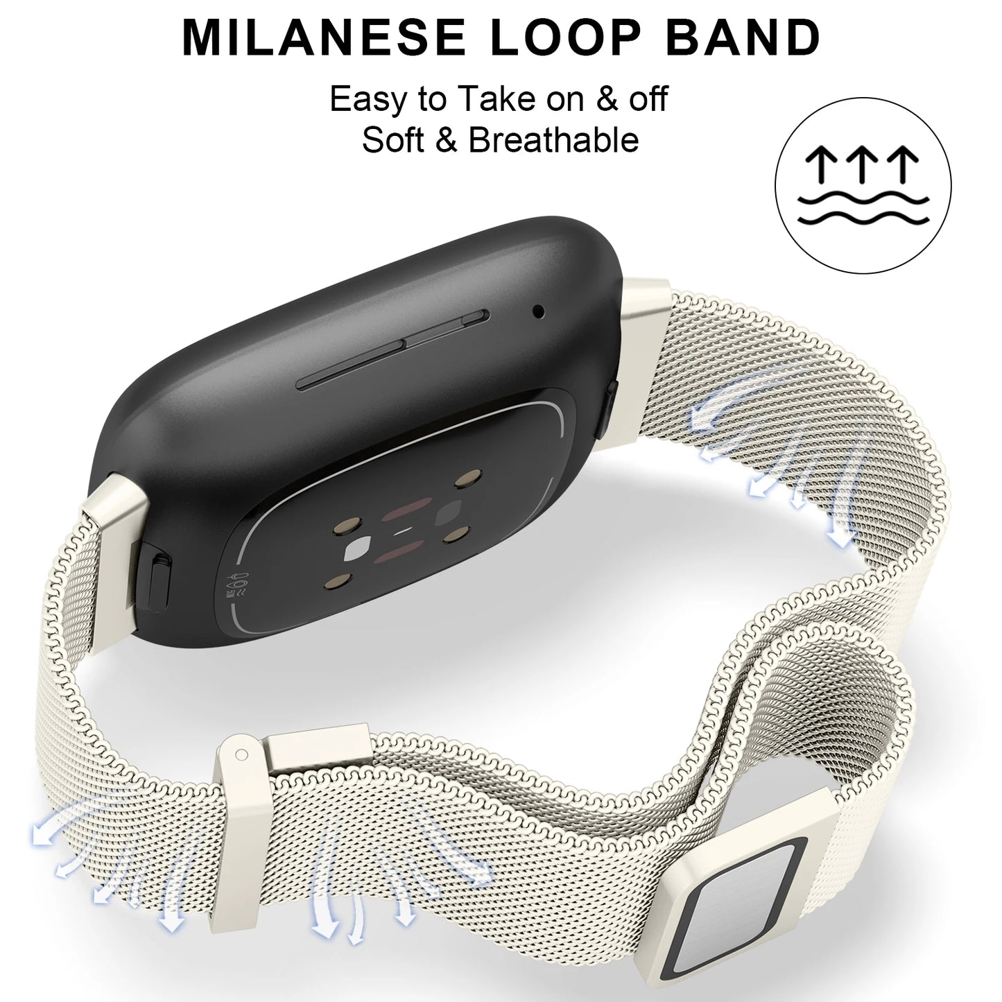 Metal Magnetic Strap For Fitbit Versa 3 4 Watchband Bracelet Wristband For Fitbit Versa Sense/sense 2 Milanese Replacement Strap