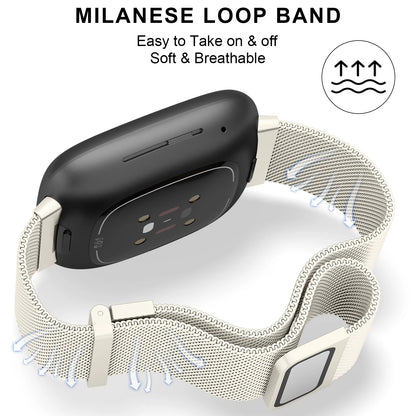Metal Magnetic Strap For Fitbit Versa 3 4 Watchband Bracelet Wristband For Fitbit Versa Sense/sense 2 Milanese Replacement Strap