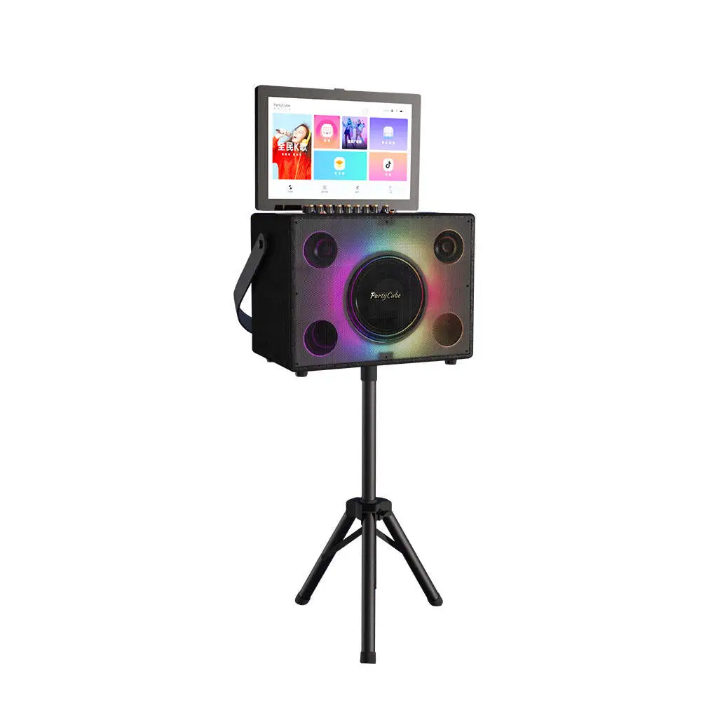All-in-One KTV Touch Screen Wireless Smart Party Bluetooth Android System Powerful Machine Karaoke Players Speaker With Mic