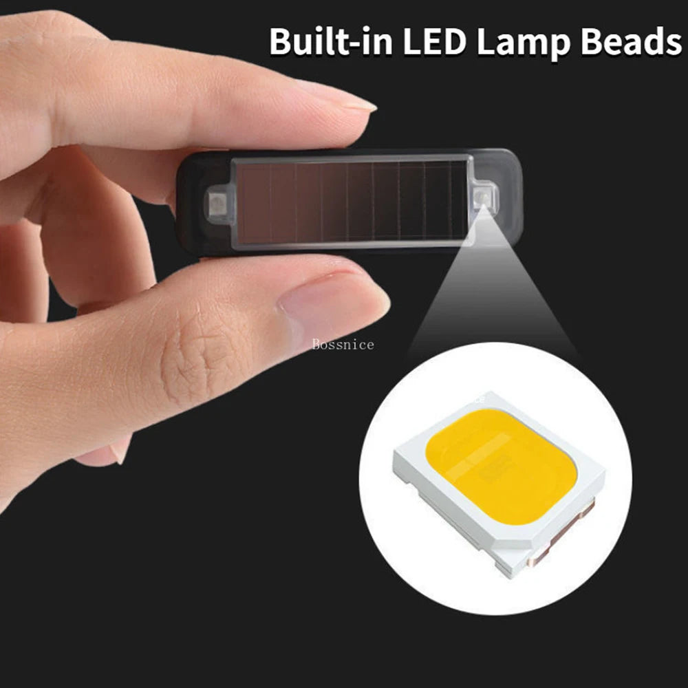 Mini LED énergie solaire voiture voyant d'avertissement nuit sécurité simulée alarme sans fil antivol lampe d'avertissement clignotant lampe d'alarme factice
