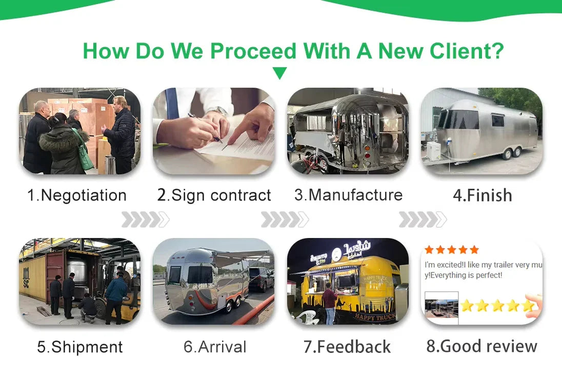 Concession Food Truck Fully Equipped Street Restaurant Coffee Snack Cart Mobile Concession Food Trailer With Full Kitchen