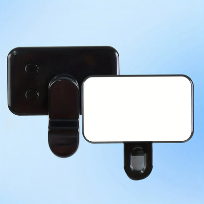 Lumière de remplissage pour selfie – Mini LED à clipser, rechargeable, 3 modes de couleur et luminosité réglable pour téléphones et ordinateurs
