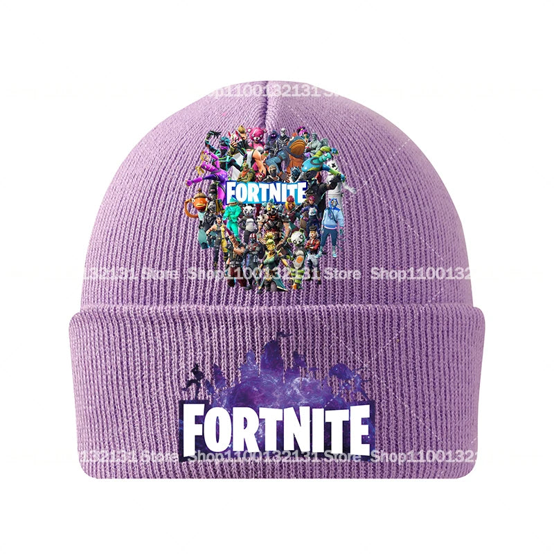 Fortnites Knitted Hats Cartoon Game Fortress Night Children Headgear Autumn Winter Woolen Caps Anime Hat Kids Birthday Gift New