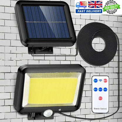 117 COB lampe murale solaire capteur de mouvement Led lumières solaires 3 Modes avec télécommande lampe extérieure étanche pour jardin cour décor