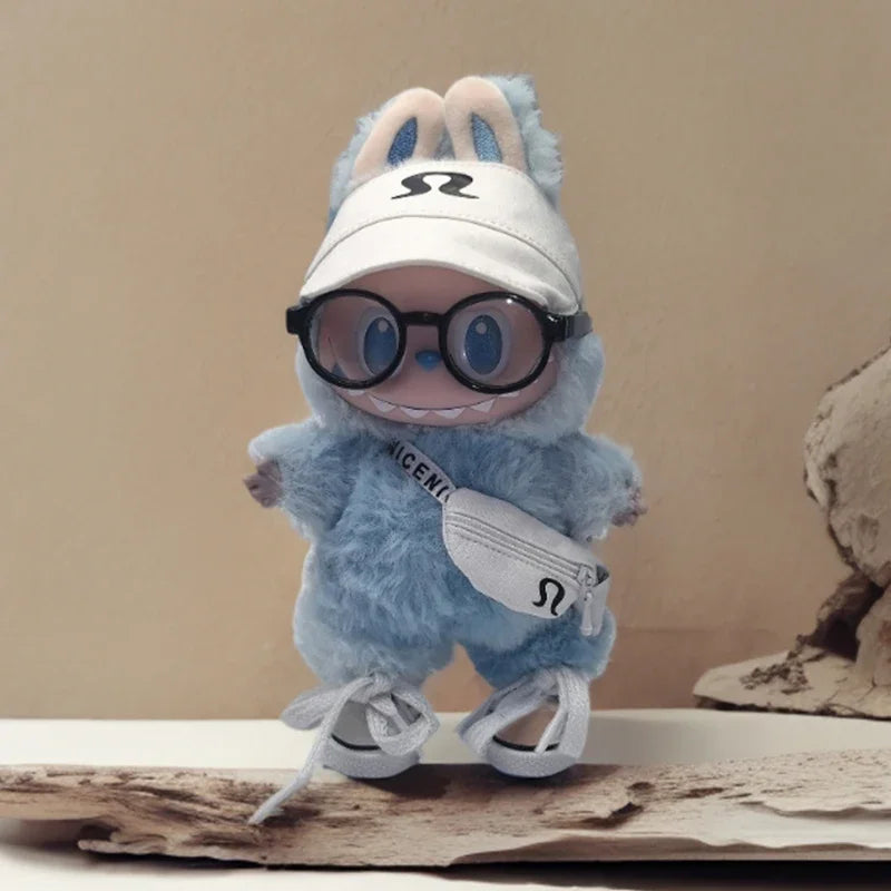 15/17cm Labubu V1 V2 V3 Doll Clothing Fashion Hoodie and Bag Korean Idol Trendy DIY Doll Clothing Accessories Toy Gift