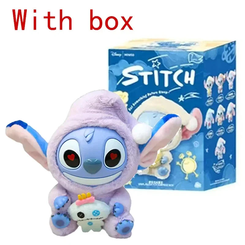 Stitchou Eat Something Before Sleep Series Blind Box Plush Vinyl Toys Cute Doll Replica Mystery Box Bag Pendant Decor Gift