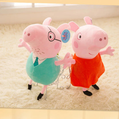 30CM Peppa Pig Toys Kawaii Piggy George Piggy Daddy Piggy Mummy Cartoon Dolls Children's Room Decoration Cushions Pillows Gifts