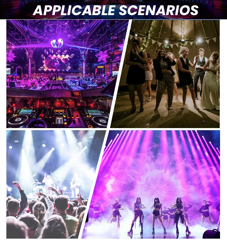 6 Arm LED Moving Head Lights RGBW 150W Lyre Beam Party Lights With Remote Sound DMX Disco DJ Stage Light for Karaoke Nightclub