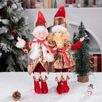 1 Pair Christmas Tree Decorations Cute Angel Doll Girl Pendant Navidad 2024 New Year Christmas Tree Ornaments Xmas Gift For Kids