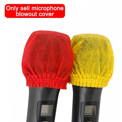 Microphone Hygiene Cover Odor Removal Disposable Disposable Non-woven Windscreen Protective Mic Pad for KTV Karaoke Supplies