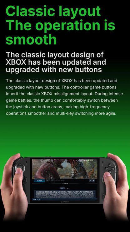 AOKZOE A1X AMD AI 9 HX 370 PC Game Console 8 Inch Native Landscape Screen Windows Handheld Laptops VRR 72.7Wh For Steam 3A Game