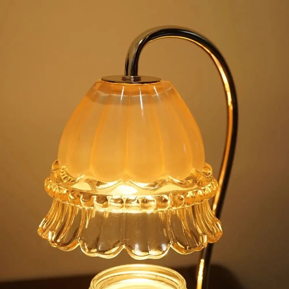 Lampe de bureau à bougie d'aromathérapie avec diffuseur d'arômes en marbre, minuterie d'éclairage à heure fixe, éclairage d'ambiance d'aromathérapie