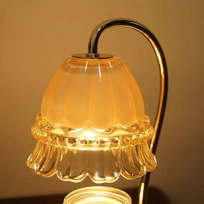 Lampe de bureau à bougie d'aromathérapie avec diffuseur d'arômes en marbre, minuterie d'éclairage à heure fixe, éclairage d'ambiance d'aromathérapie