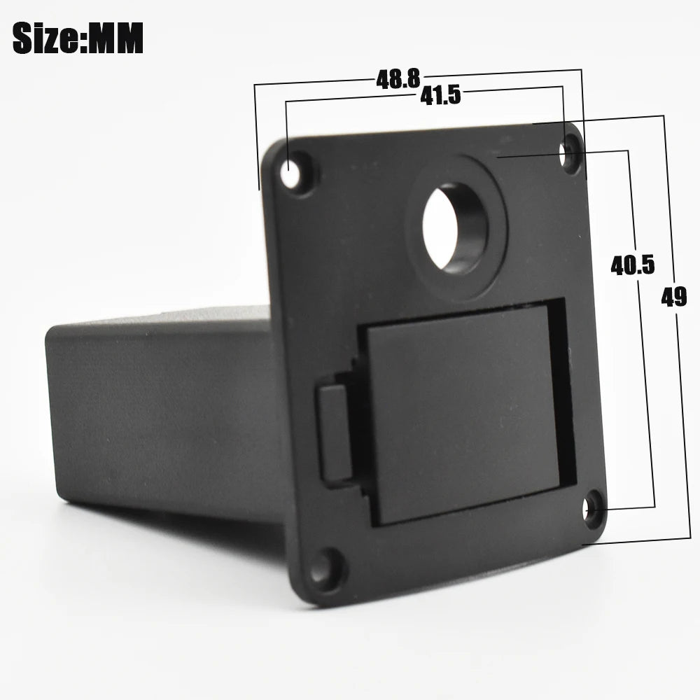 10 pièces pièces de guitare 9V support de boîtier de batterie boîte de couverture pour guitare acoustique basse micro actif noir