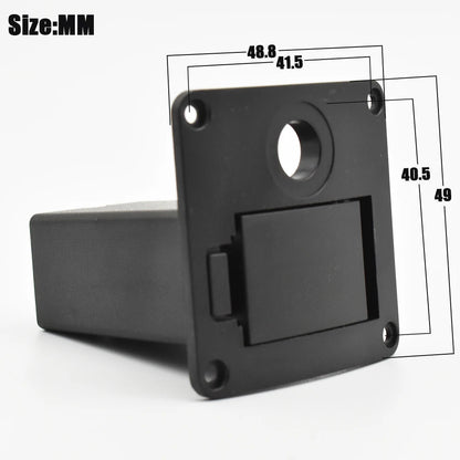 10 pièces pièces de guitare 9V support de boîtier de batterie boîte de couverture pour guitare acoustique basse micro actif noir