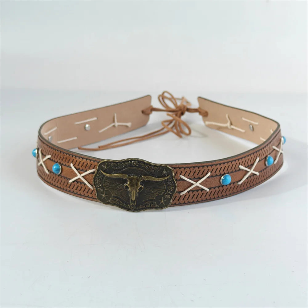 Bandes de chapeau de cowboy tressées pour hommes et femmes, ceintures de chapeau occidental/Fedora/Panama, bandeaux de cowboy, fourniture de remplacement faite à la main