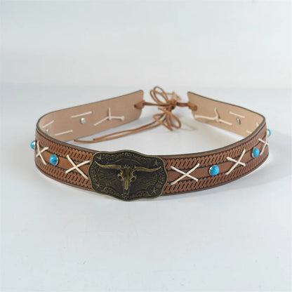 Bandes de chapeau de cowboy tressées pour hommes et femmes, ceintures de chapeau occidental/Fedora/Panama, bandeaux de cowboy, fourniture de remplacement faite à la main