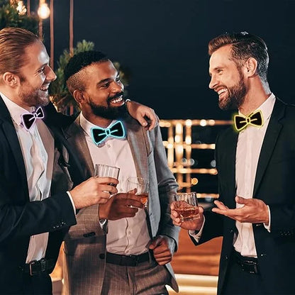 Newest LED Luminous Bow Tie For Man Christmas Wedding Light Bow Tie Festival Party Supplies Fluorescent Party Props