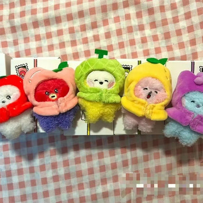 Pendentif clé mignon de la série Line Friends Fruit Series Shooky Tata, cadeau pour enfants, collection de jouets, pendentif pour sac d'école, décoration intérieure