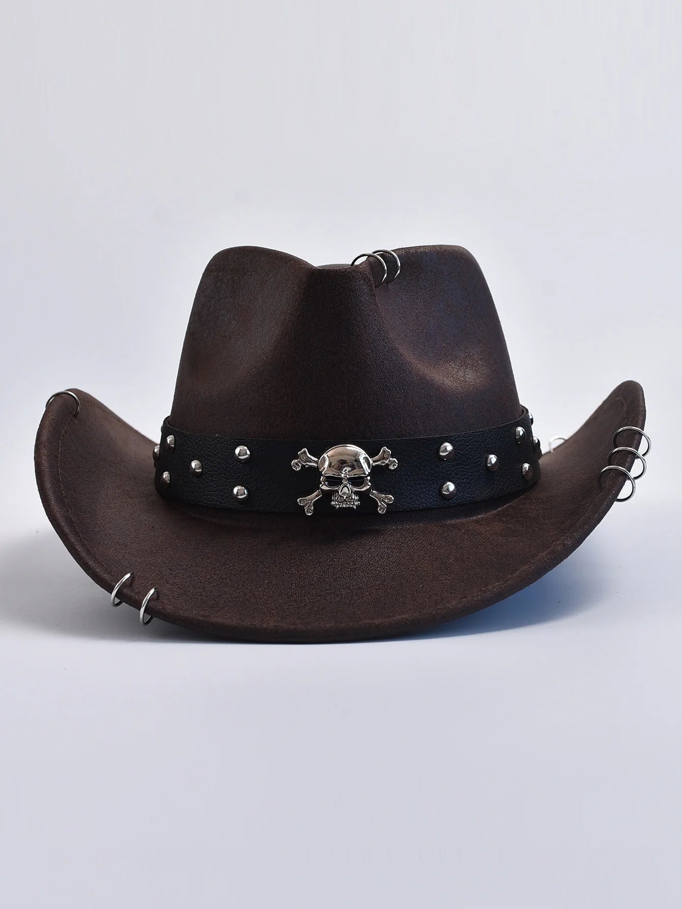 Faux Leather Vintage Western Cowboy Hat For Men Gentleman Jazz Hats Panama Cowgirl Hat Sombrero Hombre