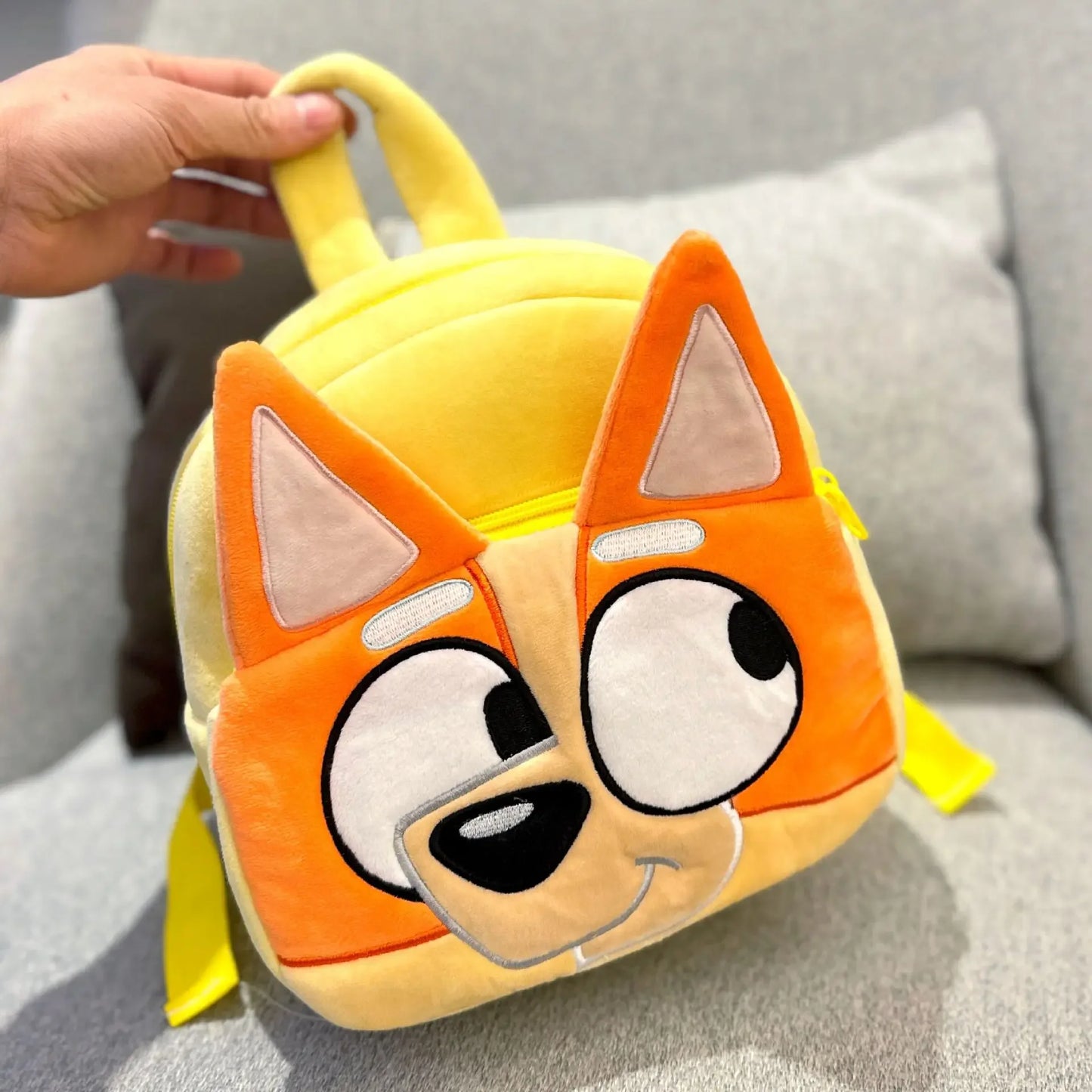 Cute Bluey Family Cartoon Plush Backpack - Children'S Schoolbag, For Kindergarten And Travel, Fun Snack Bag, Great Kids' Gift