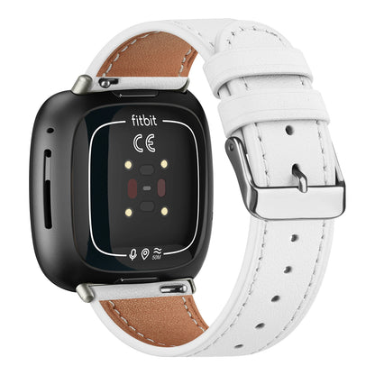 Genuine Leather Band For Fitbit Versa 3/Versa 4 Strap Bracelet For Fitbit Sense/Sense 2 Watch Band Adjustable Wristband