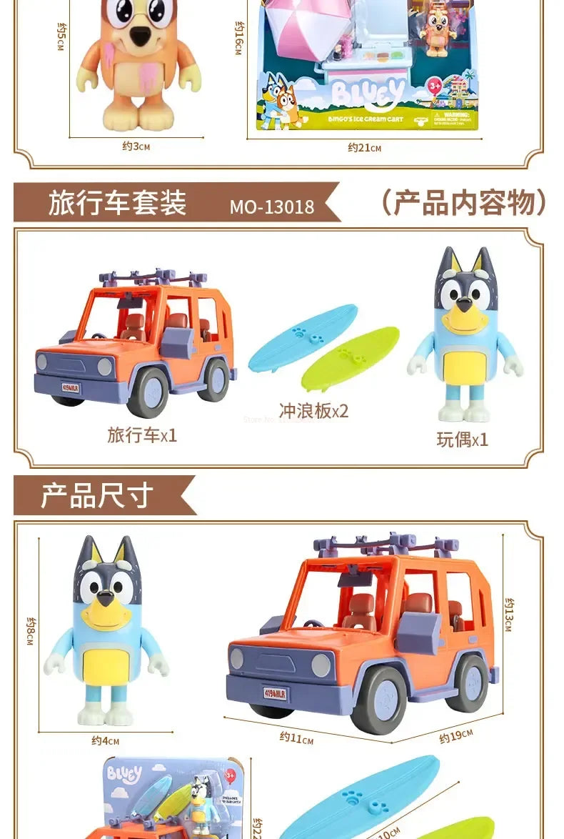 Muse Moose Bluey Family Toy Bluey And Friends Bingo Bandit Doll Doll Ornaments Children's Birthday Gift Play House Toy Ornaments