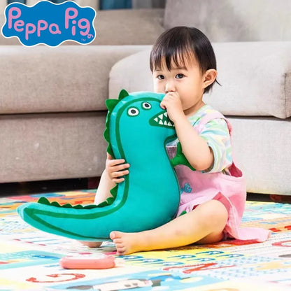 Peppa Pig Mr. Dinosaur of George Pig Two-sided Plush Stuffed Kawaii Doll  Home Room Decoration Holiday Birthday Kids Toy Gift