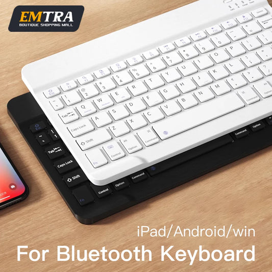EMTRA Bluetooth Wireless Keyboard Portable Keyboard for Ipad Laptop Tablet Rechargeable Gaming Keyboard for Android IOS Windows