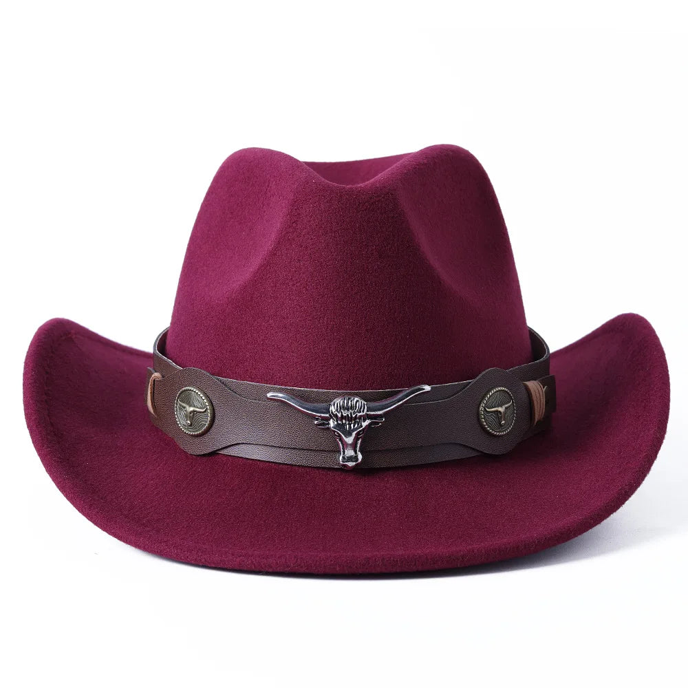Cowboy hat various accessories cowboy hat monochrome felt hat men and women outdoor hat rider hat шляпа женская