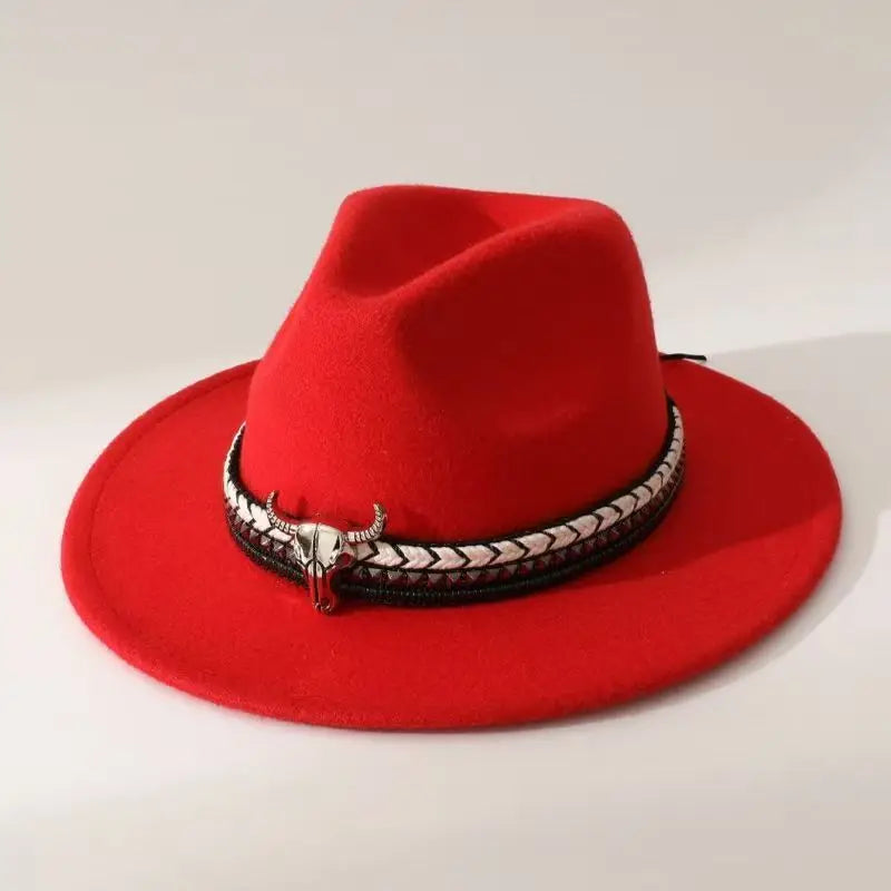 Chapeau de cowboy de style occidental, chapeau à bords roulés de style ethnique, chapeau de soleil, chapeau de jazz, chapeau de voyage en plein air, chapeau de cowboy à imprimé vache