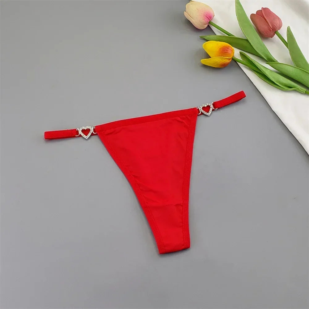 3PCS Rhinestone Strap G-String