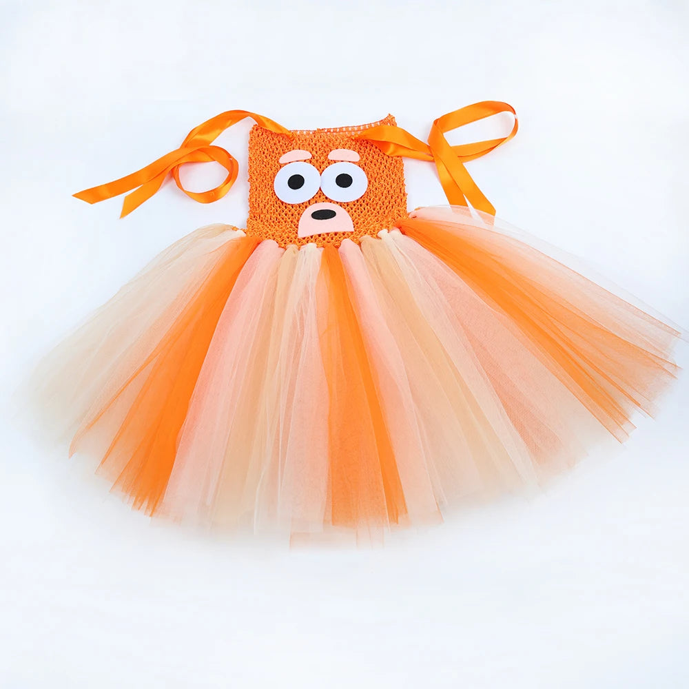 Costume pour filles, robe tutu de chien de berger de dessin animé,  costumes de chiot de chien d'animal pour enfants, déguisement de fête d'Halloween pour tout-petits